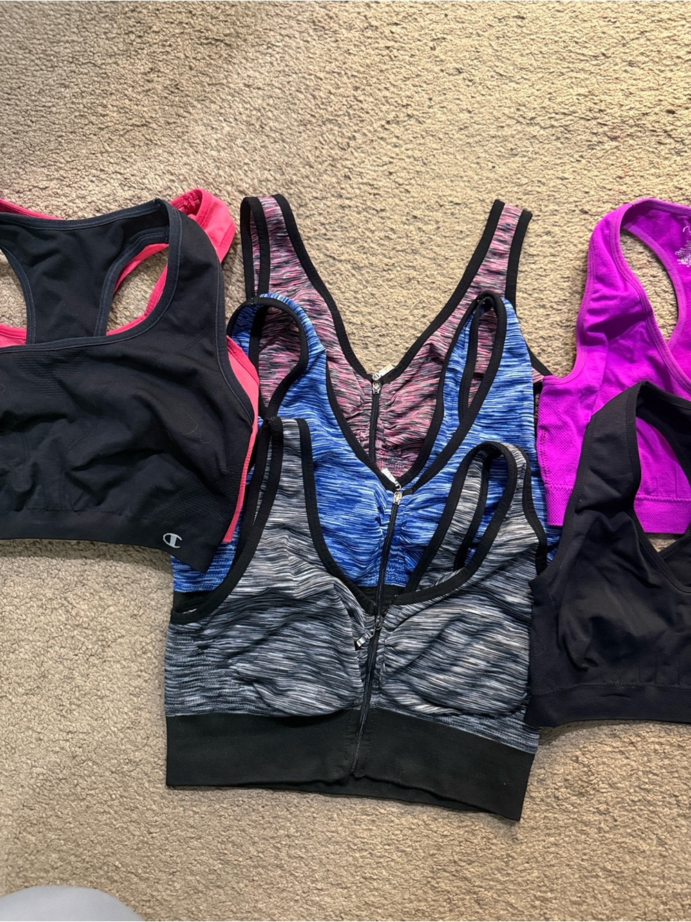 Ryka Bright Purple Seamless Racerback Sports Bra 7 for 25$